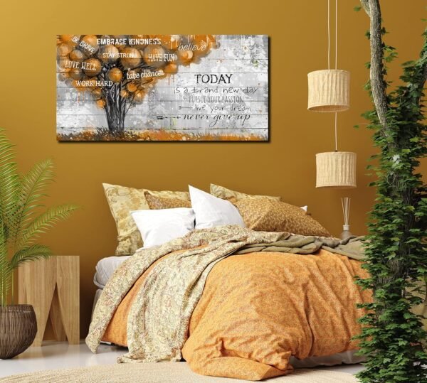 Inspiration Quotes Brown Tree Pictures Wall-Decor for Bedroo...