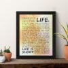 This Is Your Life Do What You Love - Inspirational Wall Art ...