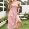 Newshows Women's 2025 Summer Wedding Guest Dress Ruffle Slee...