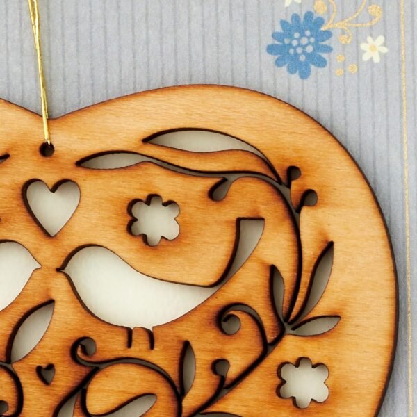 Hallmark Wedding Card (Removable Keepsake Wooden Heart Ornam...