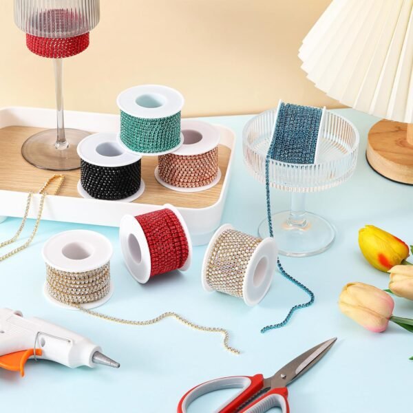 10 Yards 4 MM Rhinestone Chain Trim Crystal Rhinestone Close...