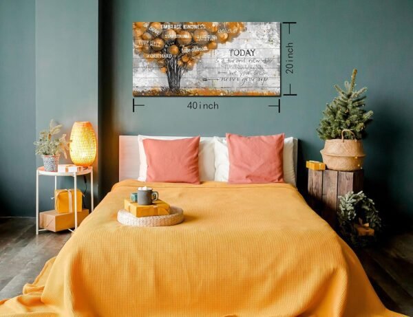Inspiration Quotes Brown Tree Pictures Wall-Decor for Bedroo...
