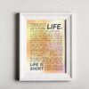This Is Your Life Do What You Love - Inspirational Wall Art ...