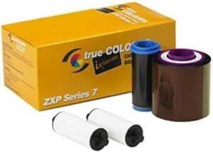 ZEBRA Technologies 800077-742 True Colors IX Series Color Ribbon for ZEBRA Technologies 800077-742 True Colors IX Series Color Ribbon for ZXP Series, 7 Compatible, Ymcko, 750 Labels per Roll