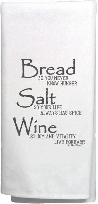 ThisWear Bread Salt Wine Housewarming Gift for Women Wonderf...
