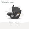 UPPAbaby Mesa V2 Infant Car Seat/Easy Installation/Innovative SmartSecure Technology/Base + Robust Infant Insert Included/Direct Stroller Attachment/Greyson (Charcoal Mélange)