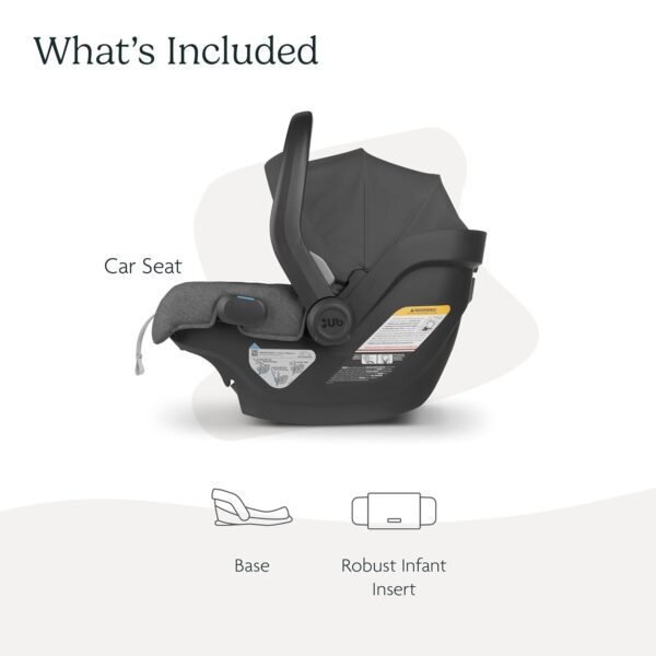 UPPAbaby Mesa V2 Infant Car Seat/Easy Installation/Innovative SmartSecure Technology/Base + Robust Infant Insert Included/Direct Stroller Attachment/Greyson (Charcoal Mélange)