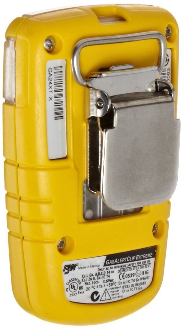BW Technologies BWC2-M BW Clip Single Gas CO Monitor, 35/200, Yellow, Standard