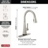 61j-1jynb3L._AC_SL1500_.jpg Delta Lenta Touchless Kitchen Faucet with Touch Technology, Brushed Nickel Kitchen Sink Faucet with Pull Down Sprayer, Single Hole, SpotShield 19802TLZ-SP-DST