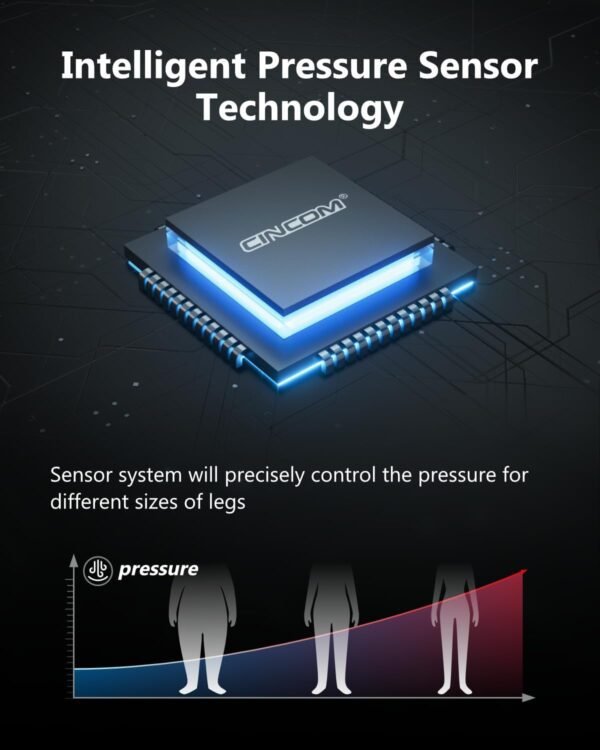 CINCOM Cordless Leg Recovery System with Dynamic Compression Massage Technology - 3 Different Sizes for Everyone(Large)