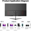 61wU3FR4d4L._AC_SL1500_.jpg 27 inch Curved Gaming Monitor,144Hz/180Hz PC Monitor Full HD 1080P, Frameless 1800R Computer Display with FreeSync & Eye-Care Technology, Wall Mountable, DP, HDMI Port (Black)