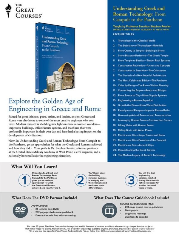 Understanding Greek and Roman Technology: From Catapult to the Pantheon