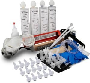 6-10' Fast Set Concrete Foundation Crack Repair Kit - Hydra 6-10' Fast Set Concrete Foundation Crack Repair Kit - Hydra Stop 300 Polyurethane Foam for Wall Cracks, Prevents Basement Flooding, Quick-Setting Waterproof Sealing Solution