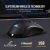 CORSAIR IRONCLAW WIRELESS RGB Rechargeable Gaming Mouse with Slipstream Technology - 18,000 DPI - 3-Zone RGB Multi-Color Backlighting - Black
