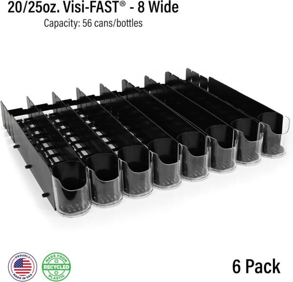 71WcTrKGSvL._AC_SL1500_.jpg Display Technologies Fridge Organizer & Soda Can Dispenser for Refrigerator - Drink Dispenser & Refrigerator Storage (6-Pack)