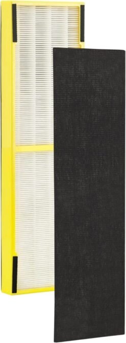 GermGuardian HEPA Pure Genuine Air Purifier Filter B, Removes 99.97% of Pollutants, Wildfire Smoke, Odors, for AC4825, AC4300, AC4850, AC4880, AC4900, CDAP4500, AP2200, Black/Yellow, FLT4825