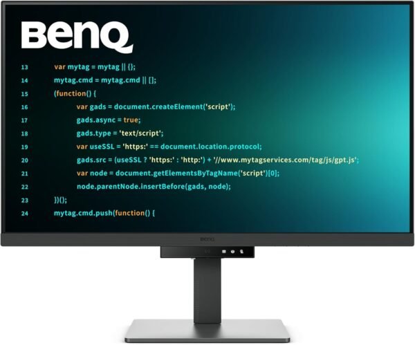 BenQ RD320U 32” 4K 3840x2160 Programming Monitor with 2000:1 Contrast Ratio, Nano Matte Panel, Backlight, 90W USB-C, Coding Modes, Night Hours Protection, Ergonomic Design, and Eye-Care Technology