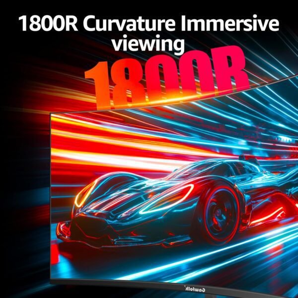 71Z-chwgmNL._AC_SL1500_.jpg 27 inch Curved Gaming Monitor,144Hz/180Hz PC Monitor Full HD 1080P, Frameless 1800R Computer Display with FreeSync & Eye-Care Technology, Wall Mountable, DP, HDMI Port (Black)