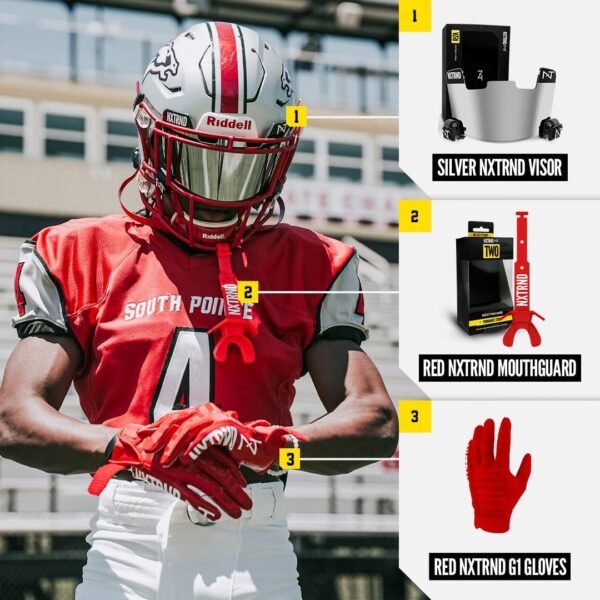 Nxtrnd VZR1 Football Visor, Flat Lens Technology, Fits Adult & Youth Football Helmets