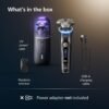 Philips Norelco Shaver i9000 Prestige Ultra, Wet & Dry Electric Shaver, Ink Black, SenseIQ Pro Technology, Triple Lift & Cut System, 360 Rotating NanoTech Precision Blades, 5 Shaving Modes, XP9400/89
