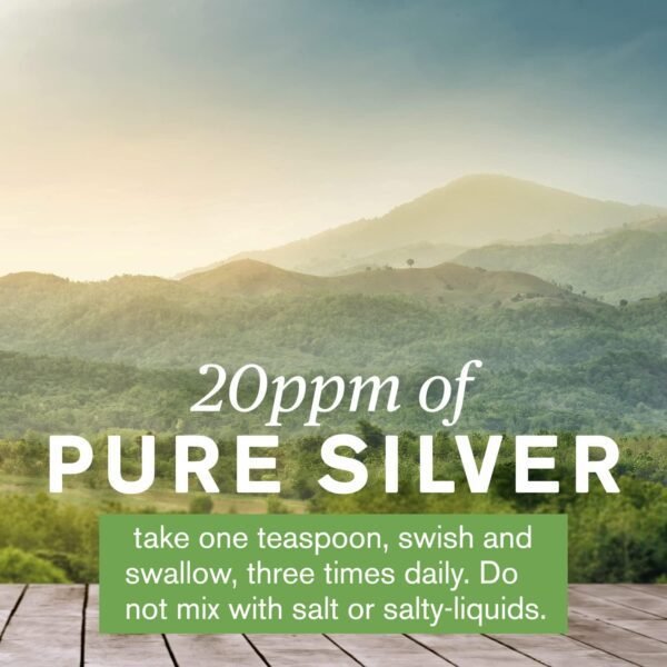 Nature's Sunshine Silver Shield Liquid, 32 Fl Oz | Colloidal Silver Liquid with Aqua Sol Technology Provides Immune Support and Protection