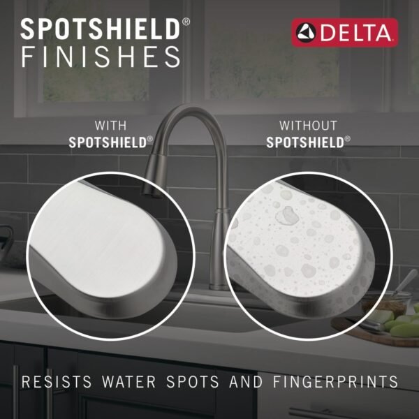 71qCU0SRG8L._AC_SL1500_.jpg Delta Lenta Touchless Kitchen Faucet with Touch Technology, Brushed Nickel Kitchen Sink Faucet with Pull Down Sprayer, Single Hole, SpotShield 19802TLZ-SP-DST