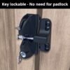 71zStOjRuqL._AC_SL1000_.jpg D&D Technologies LLAA LokkLatch, Locking Gate Gravity Latch, Key Lockable on One Side of Gate, for Metal, Wood, and Vinyl Fences, Black