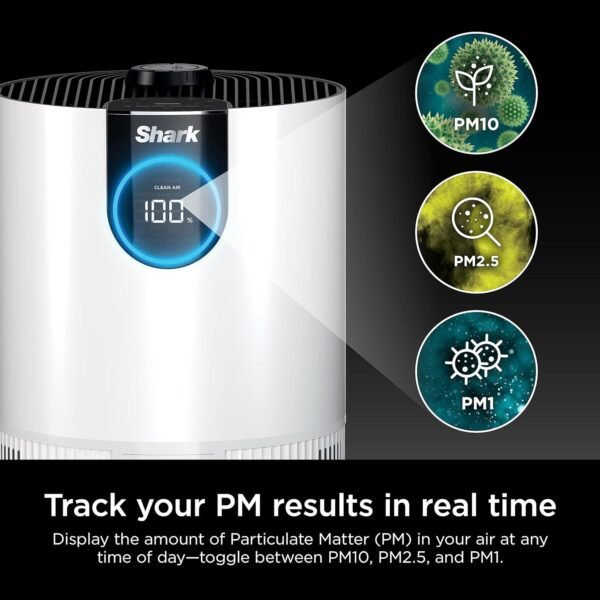 818RYuVMTYL._AC_SL1500_.jpg Shark HP132 Clean Sense Air Purifier with Odor Neutralizer Technology, HEPA Filter, 500 sq. ft., Small Room, Bedroom, Office, Captures 99.98% of Particles, Dust, Smoke & Allergens, Portable, White