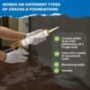 81EiXKvG1ZL._SL1500_.jpg 20' Fast Set Concrete Crack Repair Kit - Hydra Stop 300 Polyurethane Foam for Wall Cracks, Prevents Basement Flooding & Water Damage, Quick-Setting Waterproof Sealing Solution