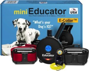 Educator ET-302 BK - 1/2 Mile Rechargeable Dog Trainer Ecollar with Remote for Small, Medium, and Large Dogs by E-Collar Technologies - Electric, Vibration, Tone, and Stimulation Training Collar