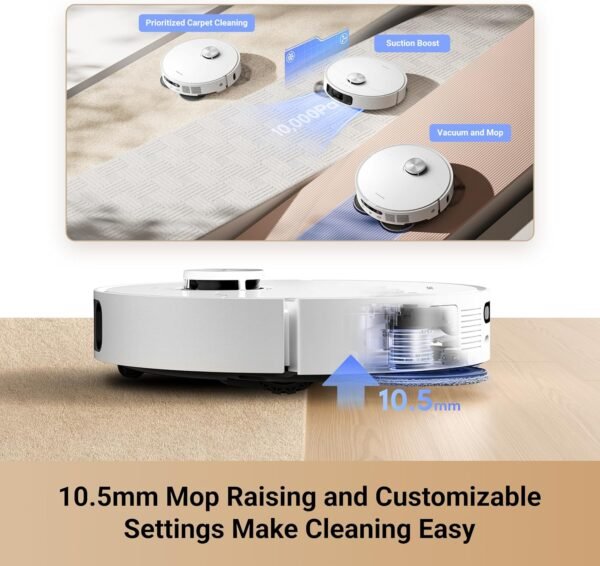 DREAME L10s Ultra Gen 2 Robot Vacuum and Mop, 10,000Pa Suction, MopExtend Technology, All-in-One Base Station, Pet-Friendly, Versatile Carpet Cleaning, DuoScrub Mopping System, Smart Pathfinder Tech