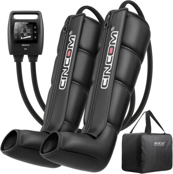 CINCOM Cordless Leg Recovery System with Dynamic Compression Massage Technology - 3 Different Sizes for Everyone(Large)