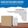 81iAz2EJUQL._SL1500_.jpg 20' Fast Set Concrete Crack Repair Kit - Hydra Stop 300 Polyurethane Foam for Wall Cracks, Prevents Basement Flooding & Water Damage, Quick-Setting Waterproof Sealing Solution