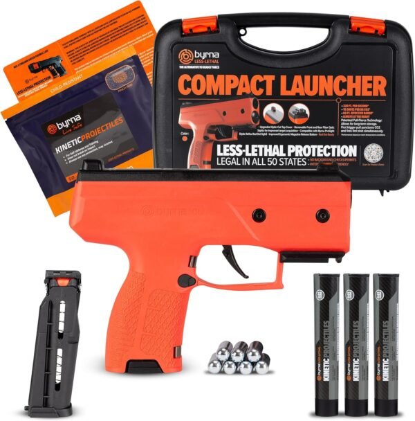 Byrna CL [Compact Launcher] Kinetic Launcher Ultimate Bundle - Non Lethal Kinetic Projectile Launcher, Home & Personal Defense