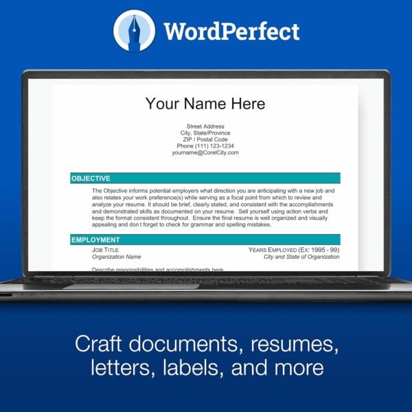 Corel WordPerfect Office Home & Student 2021 | Office Suite of Word Processor, Spreadsheets & Presentation Software [PC Download]