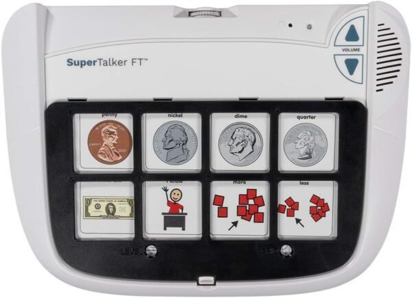AbleNet SuperTalker FeatherTouch AAC Device - Multi-Level Communicator for Speech AbleNet SuperTalker FeatherTouch AAC Device - Multi-Level Communicator for Speech Therapy, Special Needs, and Autism Support - Durable, Easy-to-Use Assistive Technology Product Number: 10000031