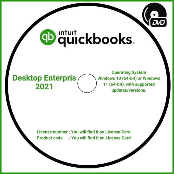 Quick - Books Enterprise 2021 | 5 User's | Physical DVD | Lifetime Version | Only for PC | not for MAC