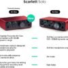 Focusrite Scarlett Solo 4th Gen USB Audio Interface, for the Guitarist, Vocalist, or Producer — High-Fidelity, Studio Quality Recording, and All the Software You Need to Record