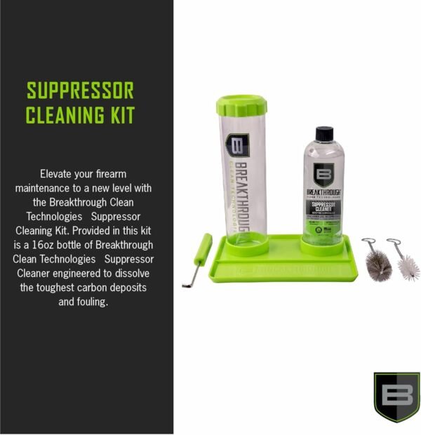 Breakthrough Clean Technologies Suppressor Cleaning Kit, 16oz. Removes Carbon and Lead depsosits