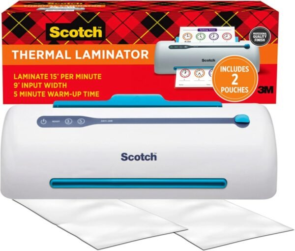 Scotch Brand PRO Thermal Laminator, Never Jam Technology Automatically Prevents Misfed Items, 2 Roller System, 9 inch (TL906)
