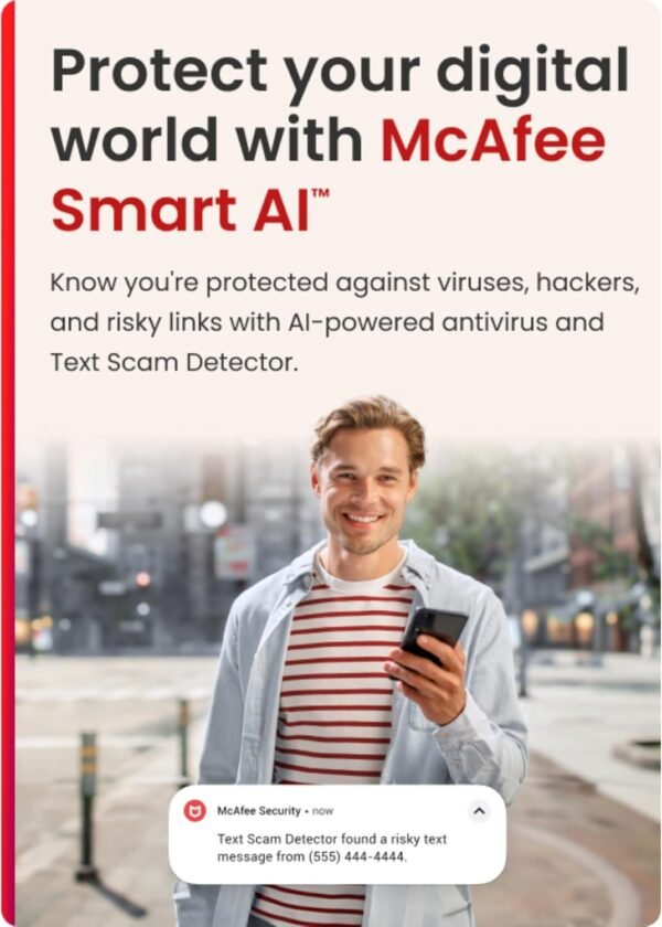 McAfee Total Protection 2025 5-Device | AntiVirus Software 2025 for PC, Secure VPN, Password Manager, Identity Monitoring | 1 Year Subscription Auto-Renewal