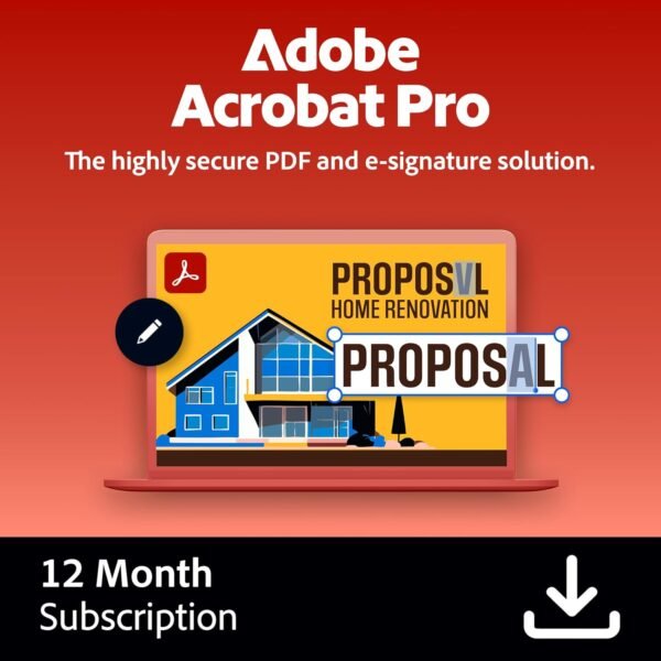 Adobe Acrobat Pro | PDF Software | Convert, Edit, E-Sign, Adobe Acrobat Pro | PDF Software | Convert, Edit, E-Sign, Protect | PC/Mac Online Code | Activation Required