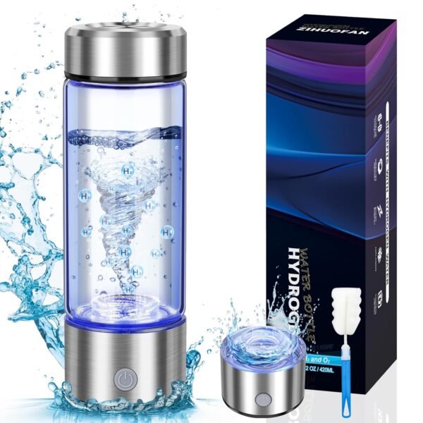 2025 New Hydrogen Water Generator Bottles, Portable Hydrogenated Water Bottle 2025 New Hydrogen Water Generator Bottles, Portable Hydrogenated Water Bottle with SPE PEM Technology, 420ml Hydrogen Water Bottle Generator, Rechargeable Ionizer Machine for Home, Office, and Travel