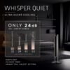 71Xy8Kcjr-L._AC_SL1500_.jpg LASKO Pinnacle 40” Tower Fans for Home, 32 ft/s Airflow, Quiet 24dB, 90° Oscillation, Standing Fan for Bedroom with 24 Hour Timer, DC Motor, Air Filter for Hair & Dust, Night Light, Remote, DST100