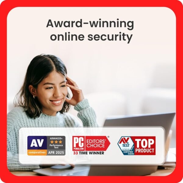 McAfee Antivirus 2025 Software | Real-Time PC Protection from New and Evolving Threats | Anti Virus Software 2025 for PC | 1-Year Subscription with Auto-Renewal | Download