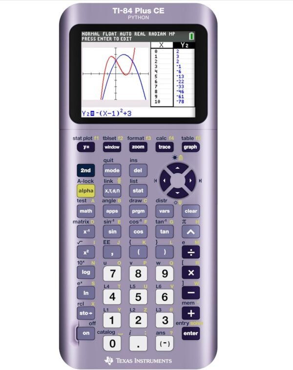TI-84 Plus CE Python Enhanced Graphing plus Software, Iris/Purple