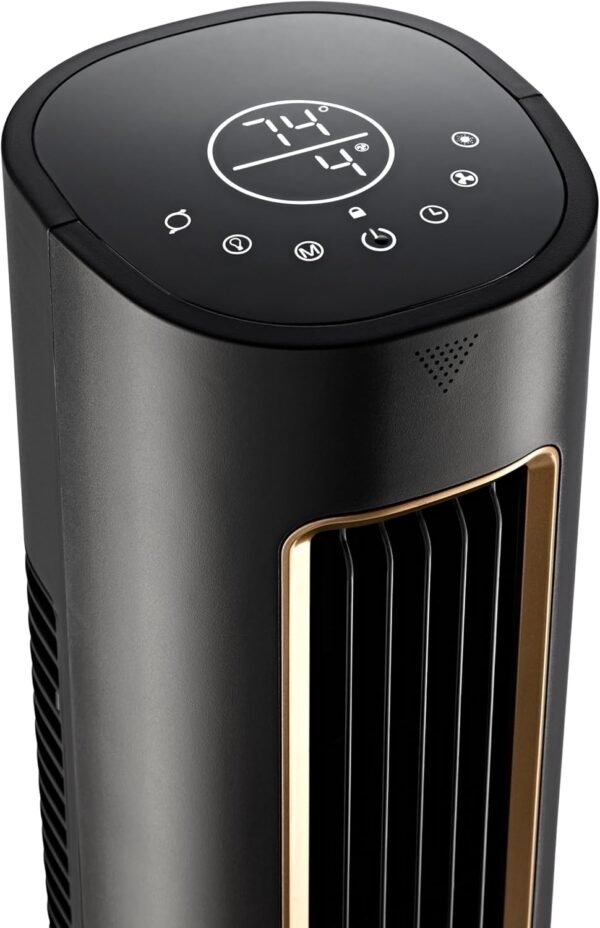 71sLjFQUKKL._AC_SL1500_.jpg LASKO Pinnacle 40” Tower Fans for Home, 32 ft/s Airflow, Quiet 24dB, 90° Oscillation, Standing Fan for Bedroom with 24 Hour Timer, DC Motor, Air Filter for Hair & Dust, Night Light, Remote, DST100