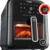 T-fal Infrared Air Fryer, 2x Faster Than Traditional Heating*, Large Air Fryer Toaster Oven Combo, 6 Qt Digital Touch Screen, 7-in-1 Cooking Functions, No-Shake Technology, 1550W, Black,