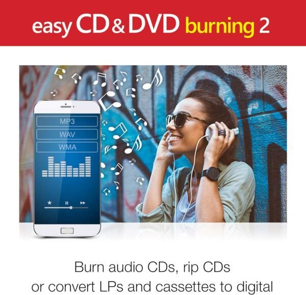 Corel Easy CD & DVD Burning 2 | Disc Burner & Video Capture [PC Disc]