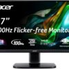 Acer KB272 EBI 27" IPS Full HD (1920 x 1080) Zero-Frame Gaming Office Monitor | AMD FreeSync Technology | Up to 100Hz Refresh | 1ms (VRB) | Low Blue Light | Tilt | HDMI & VGA Ports,Black